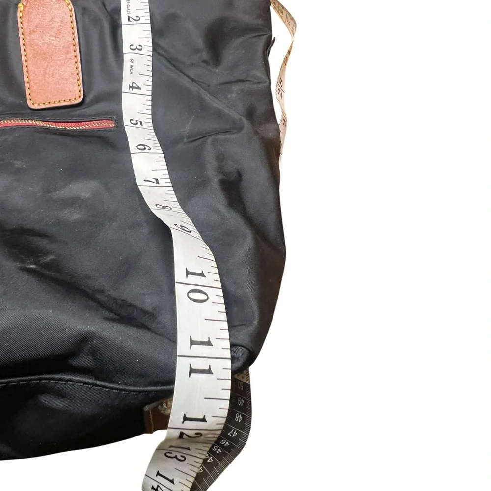 Dooney & Bourke Wayfarer Nylon Tote – Black w/ Vachetta Leather Trim - Picture 6 of 16